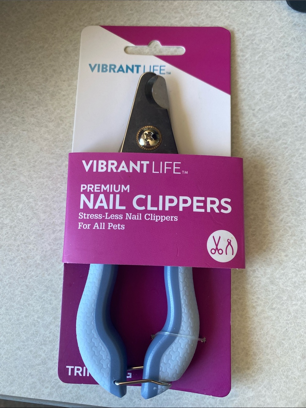 Vibrant Pink and White Premium Nail Clippers Packaging
